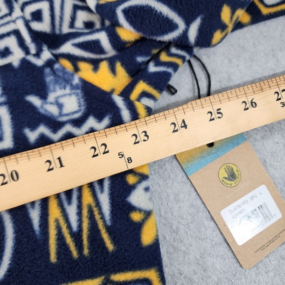 Body Glove Full-Zip Fleece Jacket Mens Size‎ Large Blue Yellow Pocket Sweatshirt - Picture 7 of 16